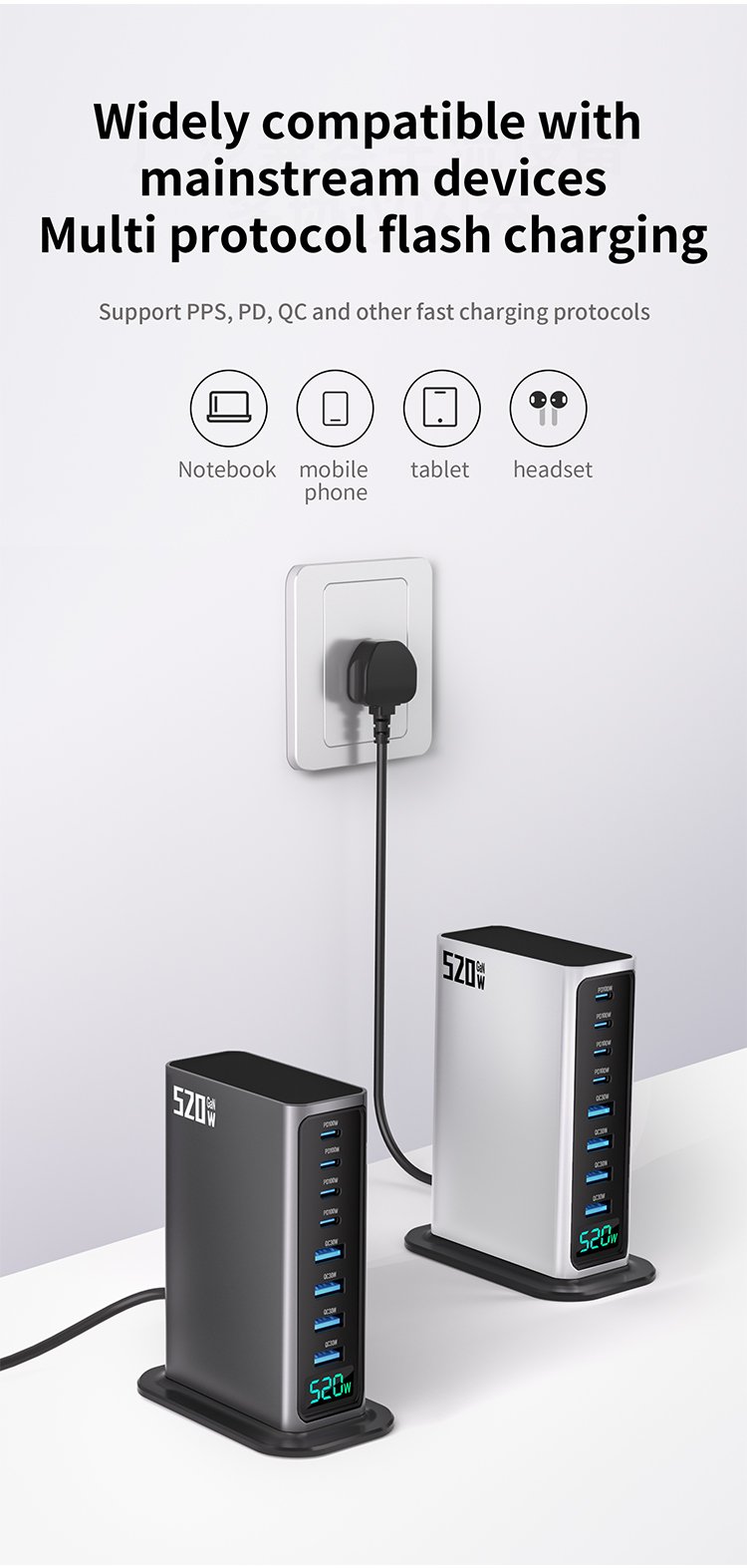 8-Port GaN Charger